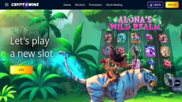 Crypto Wins casino screenshot